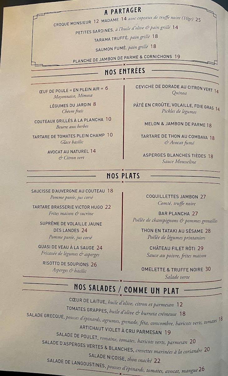 Menu Brasserie Victor Hugo-5