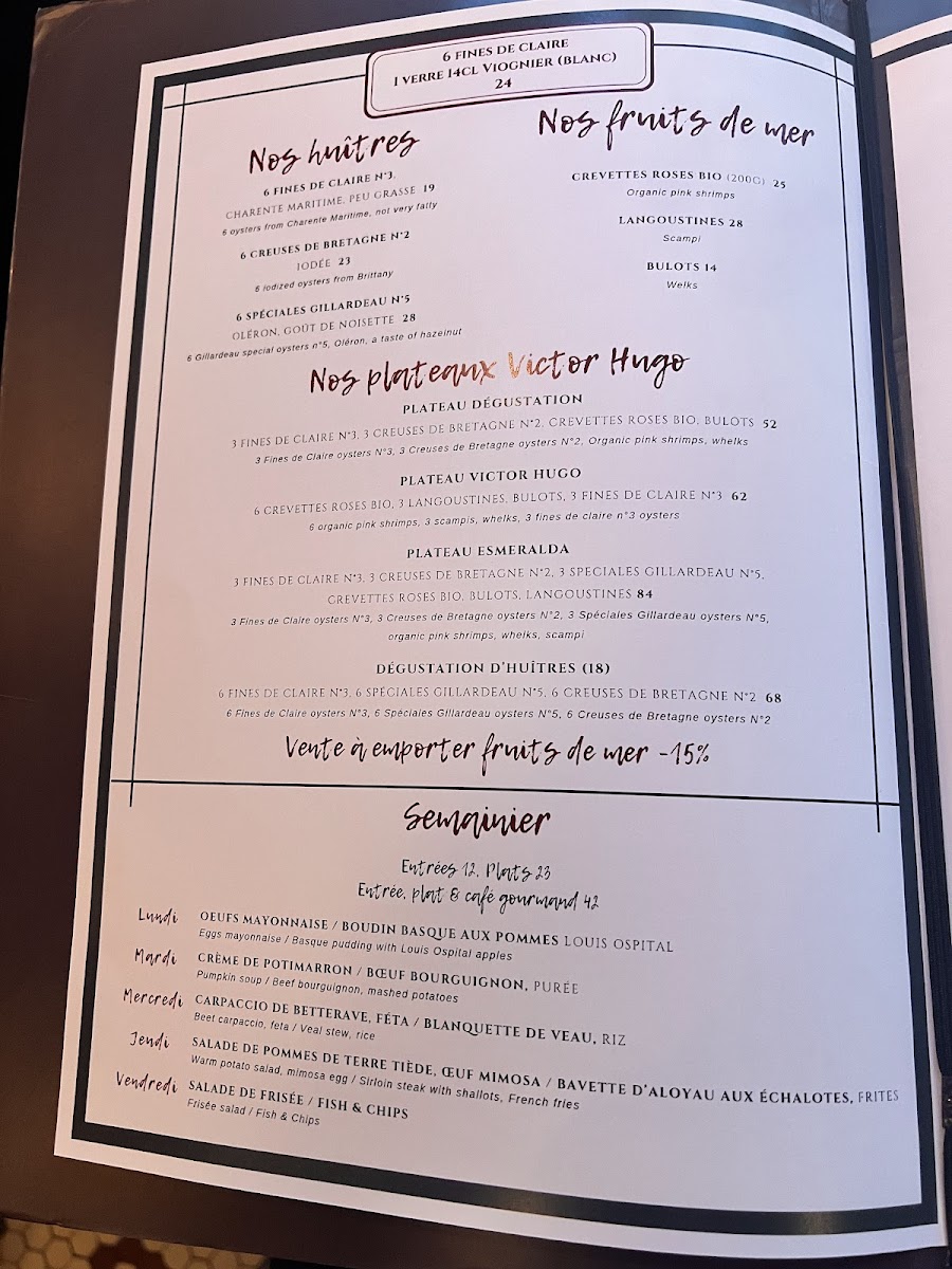 Menu Brasserie Victor Hugo-6